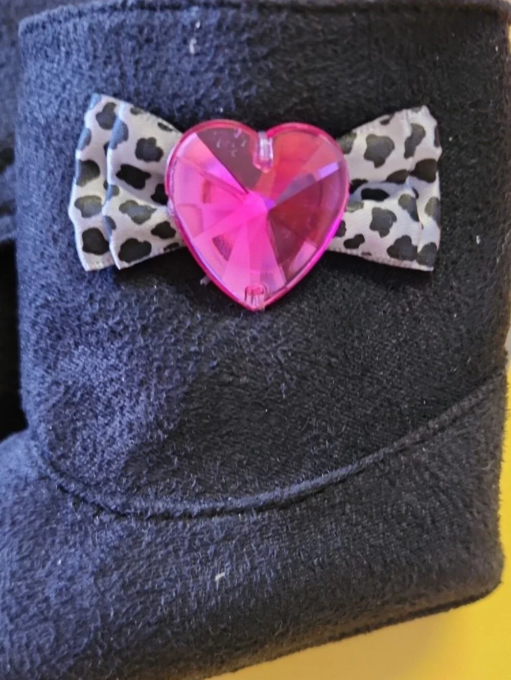 Black Baby Booties with Heart Accent - Baby Toddler Boot Shoes Size 4  9-12 Mths